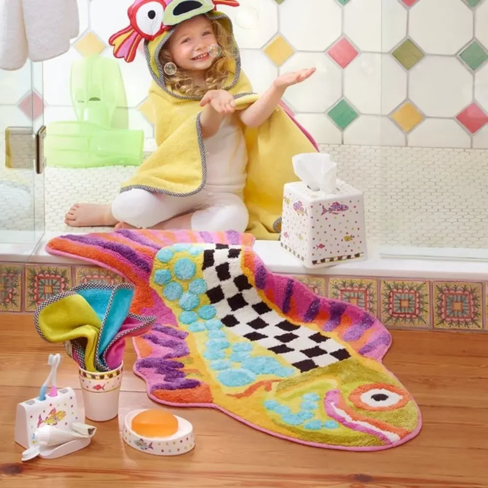 NEW MacKenzie-Childs Happy Fish Bath Rug 20x36